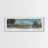 Santa Ana California Panoramic Print, Elegant Framed Canvas Print, Travel Poster Art, Home Decor, Living Room Wall Art