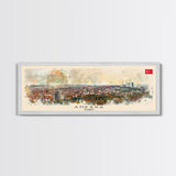 Ankara Turkey Travel Print Wall Art, Panoramic City Art, Travel Art, Wall Decor, Vacation Gift, Framed Canvas Print Or Metal Art