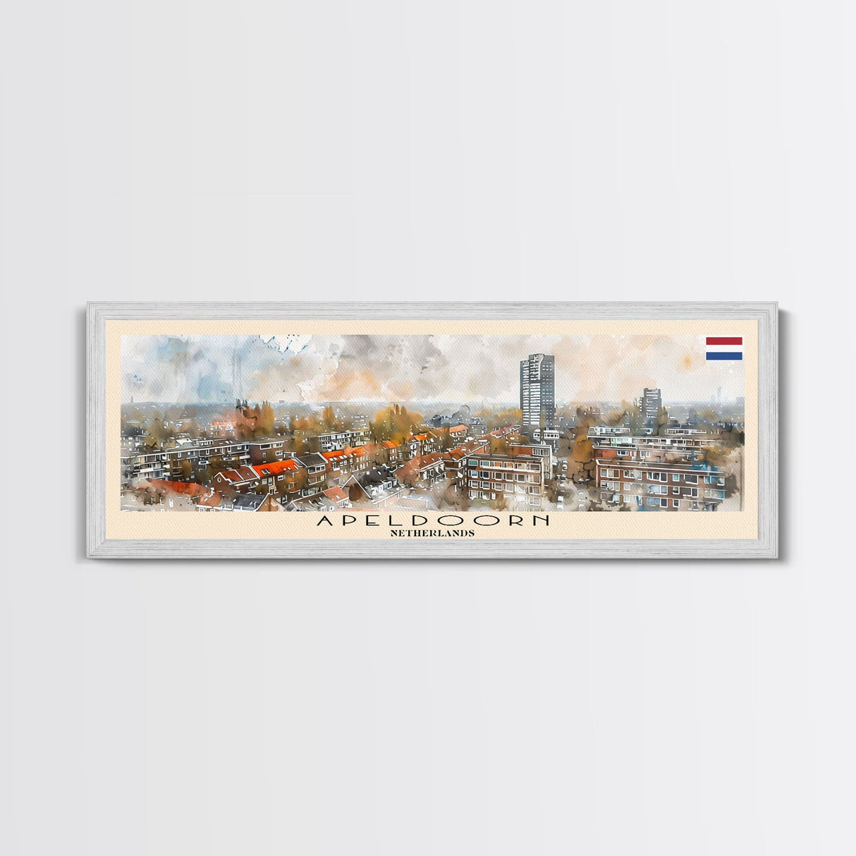 Apeldoorn Netherlands Travel Print Wall Art, Panoramic City Art, Travel Art, Wall Decor, Vacation Gift, Framed Canvas Print Or Metal Art