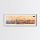 Podolsk Russia Panoramic Travel Poster, Framed Canvas Print or Metal Wall Art, Travel Art, Home Decor, Panoramic Painting, Midcentury Art