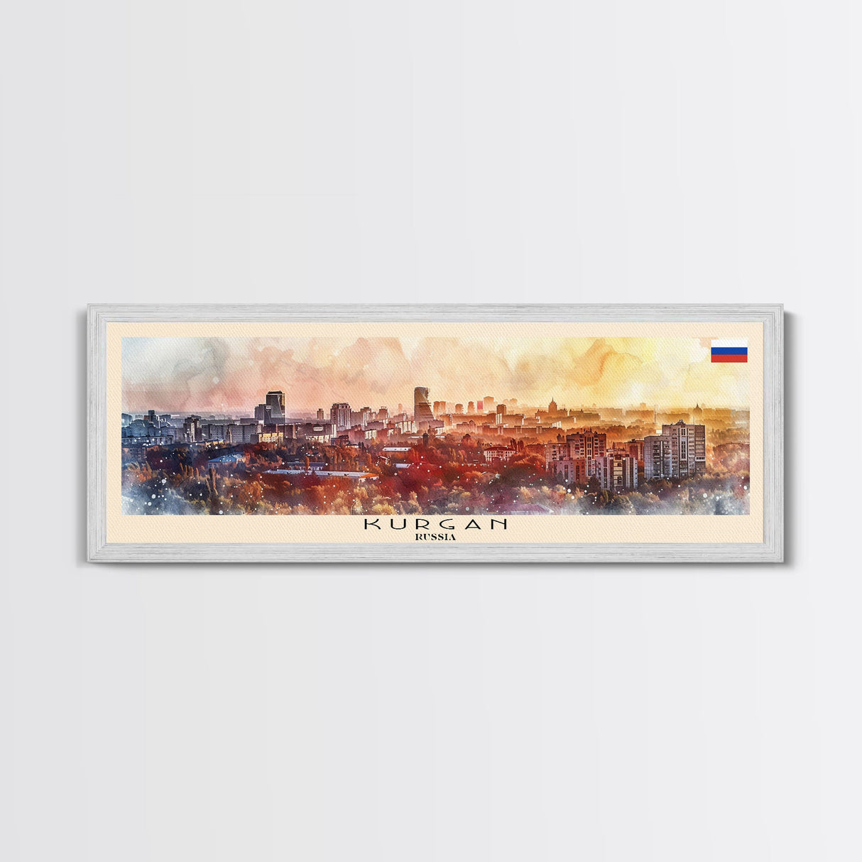 Kurgan Russia Travel Print Wall Art, Panoramic City Art, Travel Art, Wall Decor, Vacation Gift, Framed Canvas Print Or Metal Art