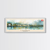 Lucerne Switzerland Travel Art, City Art, Framed Canvas Print or Metal Wall Art, Europe Travel Poster, Panoramic Wall Art, Extra Wide Wall Art