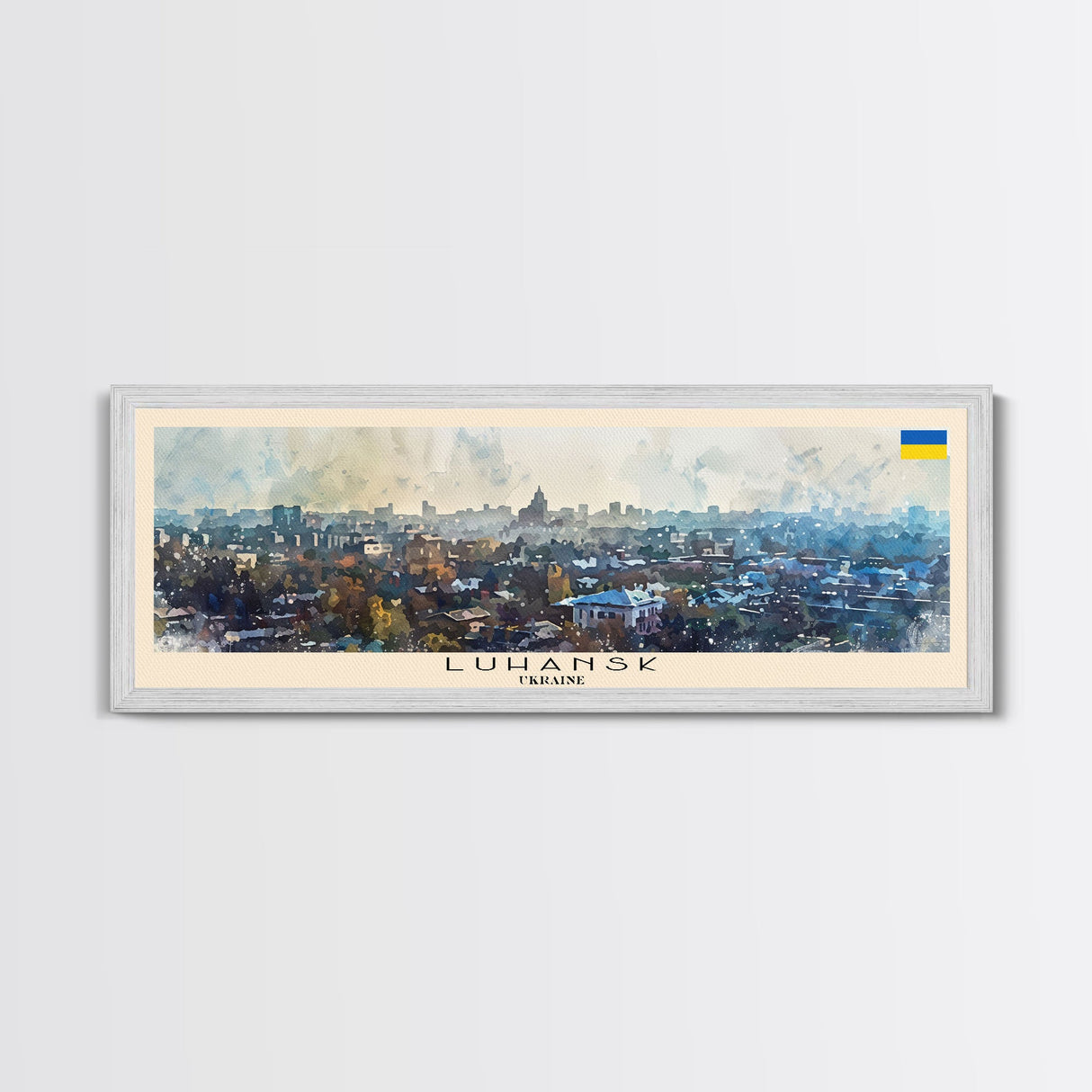 Luhansk Ukraine Wall Art, Panoramic Travel Poster, Panoramic Framed Canvas Print, City Wall Art, Wall Hanging Home Decor, Travel Art