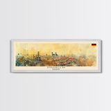 Munich Germany Wall Art, Panoramic Travel Poster, Panoramic Framed Canvas Print, City Wall Art, Wall Hanging Home Decor, Travel Art