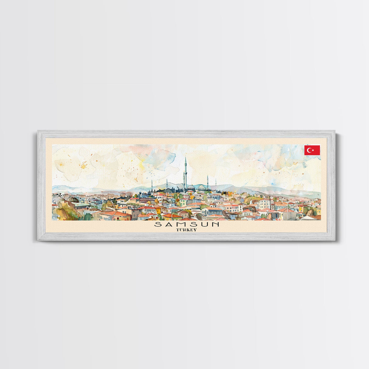 Samsun Turkey Travel Print Wall Art, Panoramic City Art, Travel Art, Wall Decor, Vacation Gift, Framed Canvas Print Or Metal Art