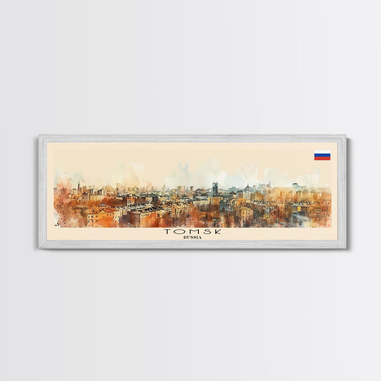 Tomsk Russia Wall Art, Panoramic Travel Poster, Panoramic Framed Canvas Print, City Wall Art, Wall Hanging Home Decor, Travel Art