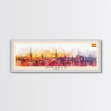 Uppsala Sweden Wall Art, Panoramic Travel Poster, Panoramic Framed Canvas Print, City Wall Art, Wall Hanging Home Decor, Travel Art