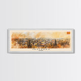 Vastras Sweden Travel Print Wall Art, Panoramic City Art, Travel Art, Wall Decor, Vacation Gift, Framed Canvas Print Or Metal Art