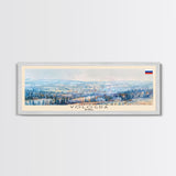 Vologda Russia Wall Art, Panoramic Travel Poster, Panoramic Framed Canvas Print, City Wall Art, Wall Hanging Home Decor, Travel Art