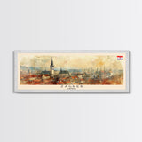 Zagreb Croatia Travel Art, City Art, Framed Canvas Print or Metal Wall Art, Europe Travel Poster, Panoramic Wall Art, Extra Wide Wall Art