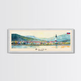 Zilina Slovakia Panoramic Travel Poster, Framed Canvas Print or Metal Wall Art, Travel Art, Home Decor, Panoramic Painting, Midcentury Art