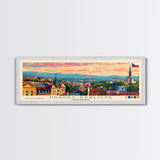 Hradec Czech Republic Travel Art, City Art, Framed Canvas Print or Metal Wall Art, Europe Travel Poster, Panoramic Wall Art, Extra Wide Wall Art