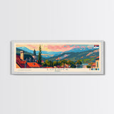 Loznica Serbia Wall Art, Panoramic Travel Poster, Panoramic Framed Canvas Print, City Wall Art, Wall Hanging Home Decor, Travel Art