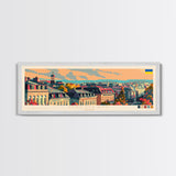 Mykolaiv Ukraine Wall Art, Panoramic Travel Poster, Panoramic Framed Canvas Print, City Wall Art, Wall Hanging Home Decor, Travel Art