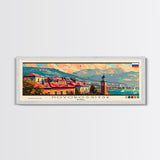 Novorossiysk Russia Wall Art, Panoramic Travel Poster, Panoramic Framed Canvas Print, City Wall Art, Wall Hanging Home Decor, Travel Art