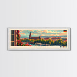 Nuremberg Germany Travel Art, City Art, Framed Canvas Print or Metal Wall Art, Europe Travel Poster, Panoramic Wall Art, Extra Wide Wall Art