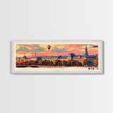 Omsk Russia Wall Art, Panoramic Travel Poster, Panoramic Framed Canvas Print, City Wall Art, Wall Hanging Home Decor, Travel Art