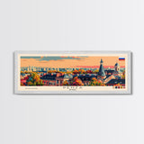 Penza Russia Wall Art, Panoramic Travel Poster, Panoramic Framed Canvas Print, City Wall Art, Wall Hanging Home Decor, Travel Art