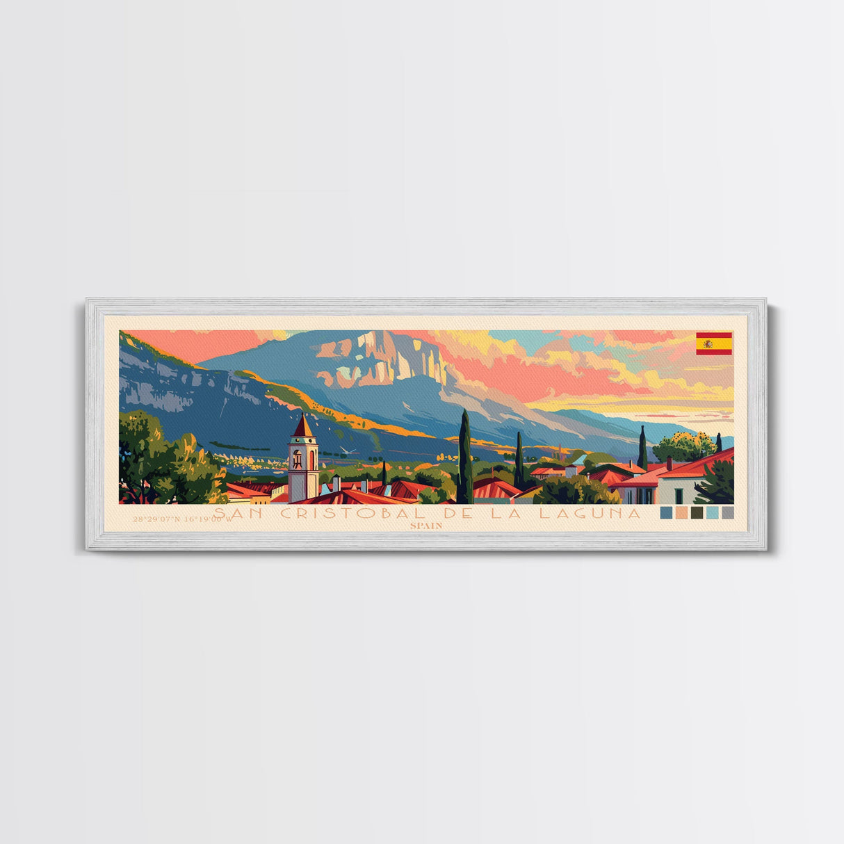 San Cristobal Dominican Republic Travel Art, City Art, Framed Canvas Print or Metal Wall Art, Europe Travel Poster, Panoramic Wall Art, Extra Wide Wall Art