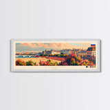 Saransk Russia Panoramic Travel Poster, Framed Canvas Print or Metal Wall Art, Travel Art, Home Decor, Panoramic Painting, Midcentury Art