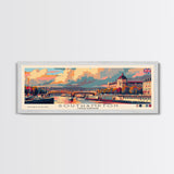 Southampton United Kingdom Wall Art, Panoramic Travel Poster, Panoramic Framed Canvas Print, City Wall Art, Wall Hanging Home Decor, Travel Art