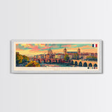 Toulouse France Wall Art, Panoramic Travel Poster, Panoramic Framed Canvas Print, City Wall Art, Wall Hanging Home Decor, Travel Art