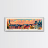 Wroclaw Poland Travel Print Wall Art, Panoramic City Art, Travel Art, Wall Decor, Vacation Gift, Framed Canvas Print Or Metal Art