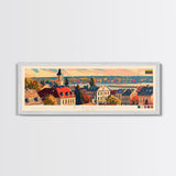 ŠIauliai Lithuania Travel Print Wall Art, Panoramic City Art, Travel Art, Wall Decor, Vacation Gift, Framed Canvas Print Or Metal Art