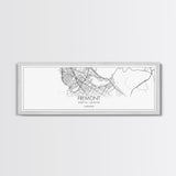 Panoramic Fremont City Map, California Art, Map Print, Minimalist Wall Art, Canvas Art, Housewarming Gift, Street Map Art, Closing Gift