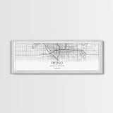 Panoramic Fresno City Map, California Art, Map Print, Minimalist Wall Art, Canvas Art, Housewarming Gift, Street Map Art, Closing Gift