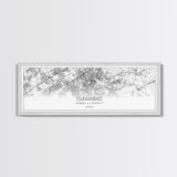 Panoramic Islamabad City Map, Pakistan Art, Map Print, Minimalist Wall Art, Canvas Art, Housewarming Gift, Street Map Art, Closing Gift