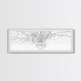 Panoramic Knoxville City Map, Tennessee Art, Map Print, Minimalist Wall Art, Canvas Art, Housewarming Gift, Street Map Art, Closing Gift