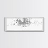 Panoramic Laredo City Map, Texas Art, Map Print, Minimalist Wall Art, Canvas Art, Housewarming Gift, Street Map Art, Closing Gift