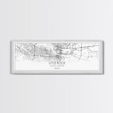 Panoramic Little Rock City Map, Arkansas Art, Map Print, Minimalist Wall Art, Canvas Art, Housewarming Gift, Street Map Art, Closing Gift