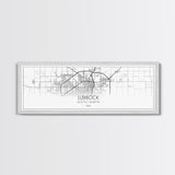 Panoramic Lubbock City Map, Texas Art, Map Print, Minimalist Wall Art, Canvas Art, Housewarming Gift, Street Map Art, Closing Gift