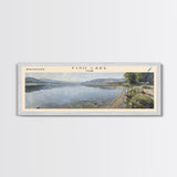 Fish Lake Utah Framed Canvas Print, Panoramic Lake House Decor, Wall Art, Travel Poster, Tranquil Lake Painting, Nature Art