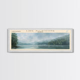 Lake Allatoona Georgia Framed Canvas Print, Lake House Art, Panoramic Wall Art, Travel Poster, Serene Lake Painting, Home Decor