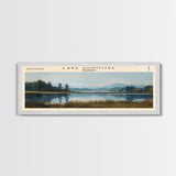 Lake Dunmore Vermont Framed Canvas Print, Lake House Decor, Panoramic Wall Art, Travel Poster, Stunning Landscape Painting, Home Art