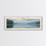 Pickwick Lake Alabama Framed Canvas Print, Lake House Decor, Panoramic Travel Poster, Scenic Wall Art, Contemporary Art