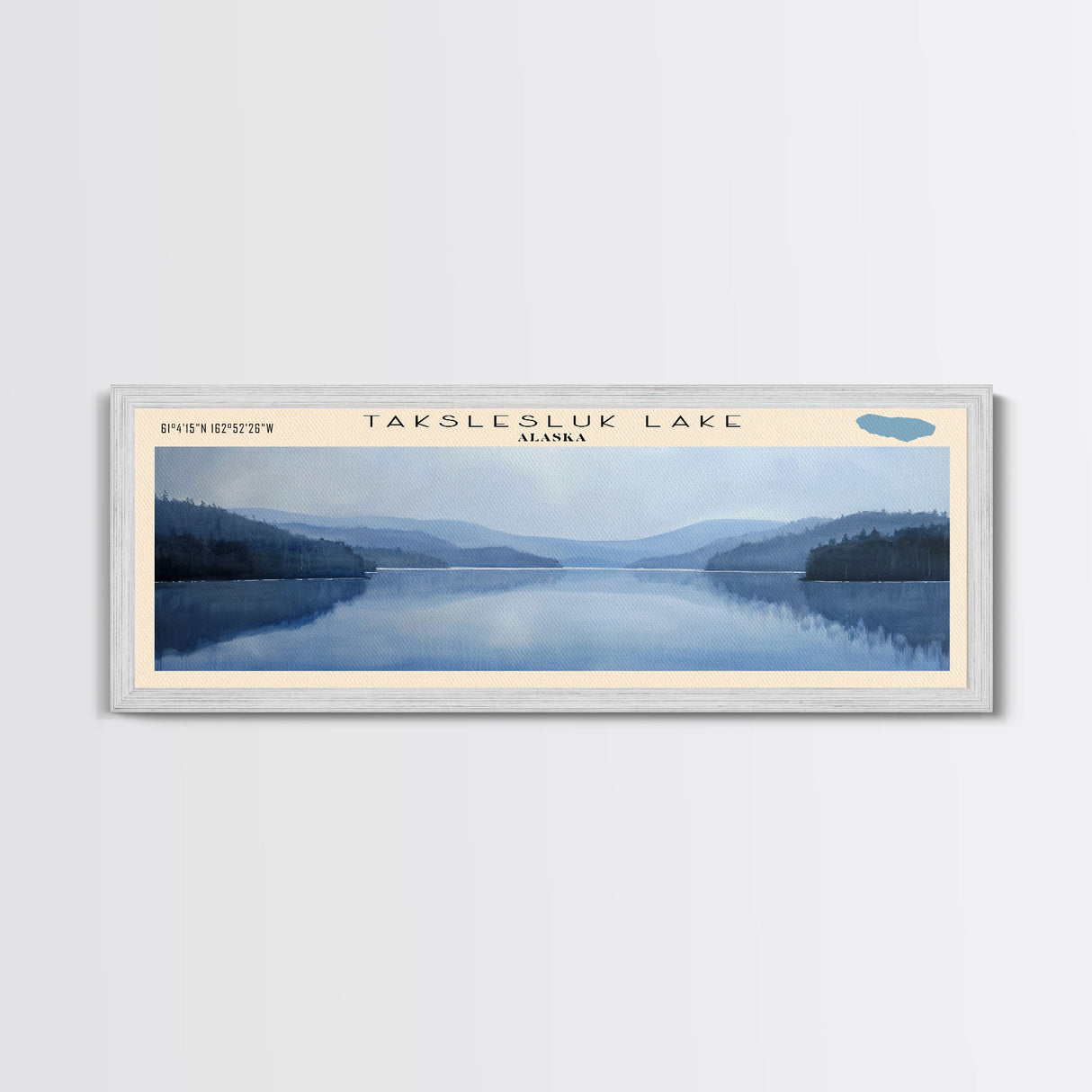 Tony Grove Lake Utah Panoramic Wall Art, Framed Canvas Print, Lake House Decor, Travel Poster, Scenic Lake Scene, Bedroom Decor