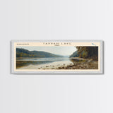 Tappan Lake Ohio Panoramic Wall Art, Framed Canvas Print, Lake House Decor, Travel Poster, Scenic Lake Scene, Living Room Decor