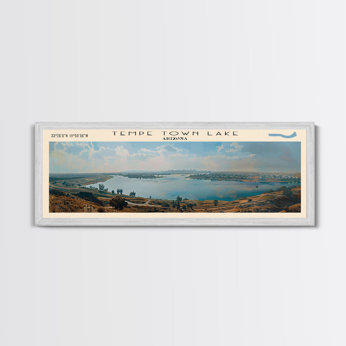 Trout Lake Canada Ontario Panoramic Wall Art, Framed Canvas Print, Lake House Decor, Travel Poster, Serene Landscape, Living Room Art