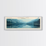 Tenaya Lake California Panoramic Wall Art, Framed Canvas Print, Lake House Decor, Travel Poster, Serene Landscape, Bedroom Decor, Home Decor