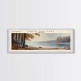 White Oak Lake Arkansas Panoramic Wall Art, Framed Canvas Print, Lake House Decor, Travel Poster, Beautiful Lake Scene, Bedroom Decor