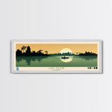 Lake Tulane, Florida Panoramic Wall Art Framed Canvas Print, Midcentury Modern, Pop Art, Home Decor, Travel Poster, Living Room Art