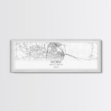 Panoramic Mobile City Map, Alabama Art, Map Print, Minimalist Wall Art, Canvas Art, Housewarming Gift, Street Map Art, Closing Gift