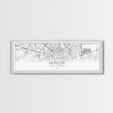 Panoramic Moscow City Map, Russia Art, Map Print, Minimalist Wall Art, Canvas Art, Housewarming Gift, Street Map Art, Closing Gift