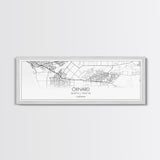 Panoramic Oxnard City Map, California Art, Map Print, Minimalist Wall Art, Canvas Art, Housewarming Gift, Street Map Art, Closing Gift