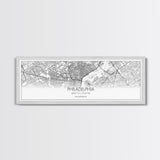 Panoramic Philadelphia City Map, Pennsylvania Art, Map Print, Minimalist Wall Art, Canvas Art, Housewarming Gift, Street Map, Closing Gift