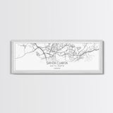 Panoramic Santa Clarita City Map, California Art, Map Print, Minimalist Wall Art, Canvas Art, Housewarming Gift, Street Map, Closing Gift